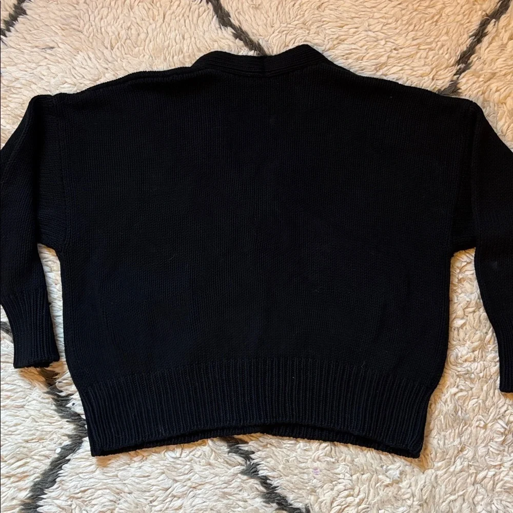 Black Cardigan Sweater with Pockets